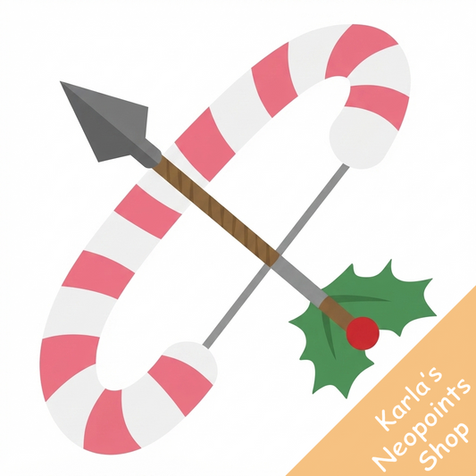 Candy Cane Bow and Arrow