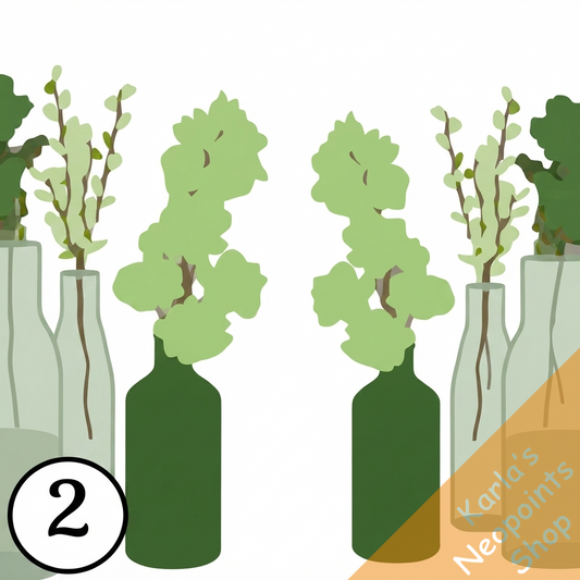 Dyeworks Green: Rose Gold Vases with Flowers