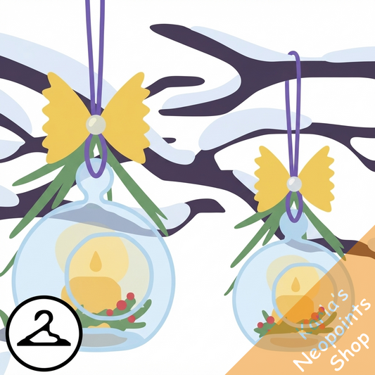 Dyeworks Purple: Hanging Winter Candles Garland