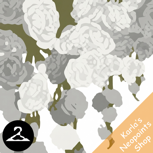 Dyeworks White: Cascading Roses