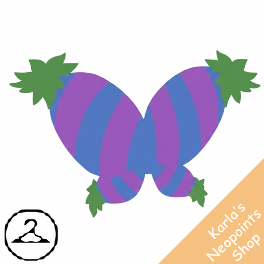 Dyeworks Purple: Striped Painted Negg Wings