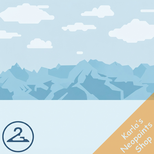 Dyeworks Blue: Snowy Mountaintop Background