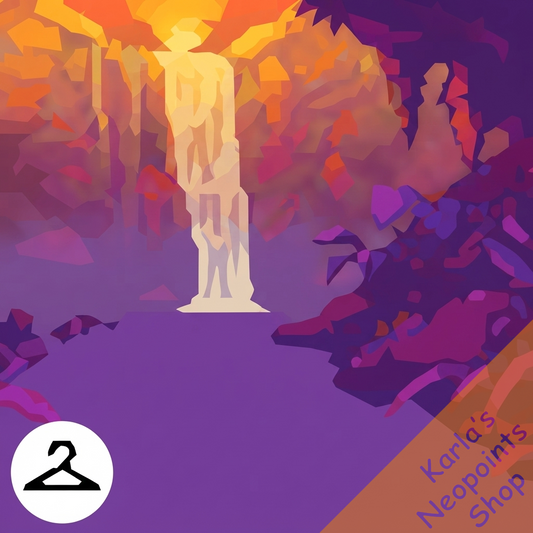 Dyeworks Sunset: Enchanted Forest Waterfall Background