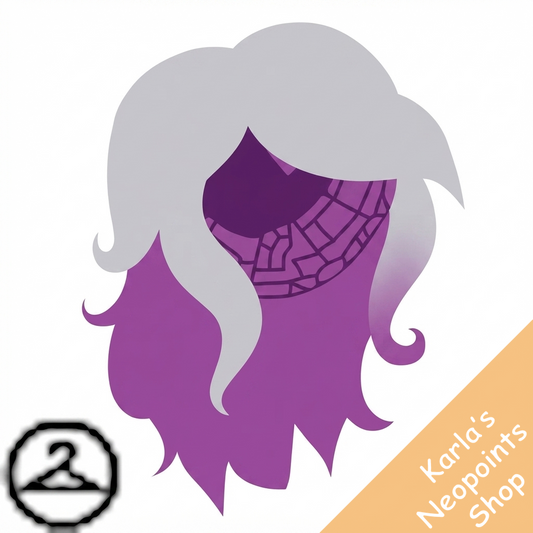 Dyeworks Purple: Silver and Scarlet Ombre Wig
