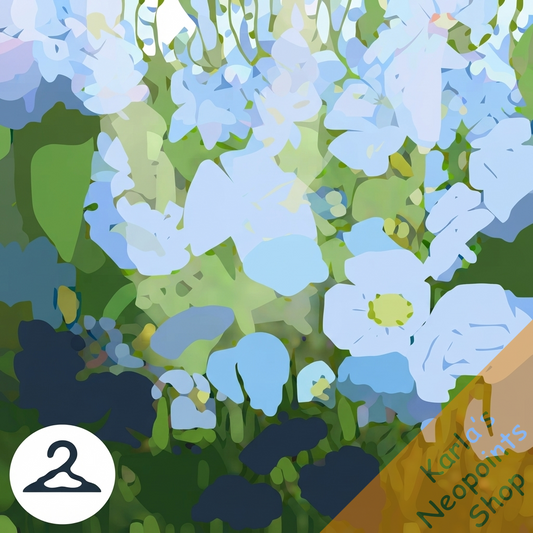 Dyeworks Blue: Among Flowers Background