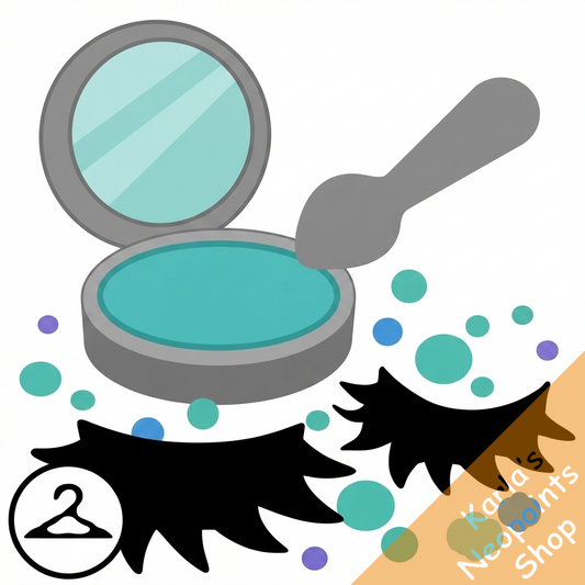 Dyeworks Blue: Sparkly Closed Eyes Makeup