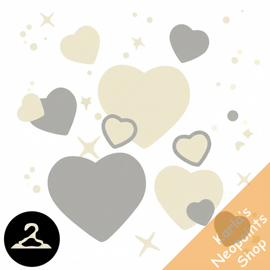 Dyeworks White: Colourful Hearts