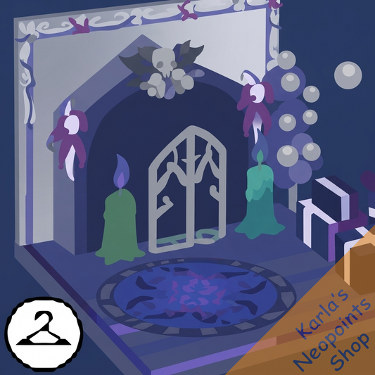 Dyeworks Blue: Pop-Up Gothic Holiday Card Background