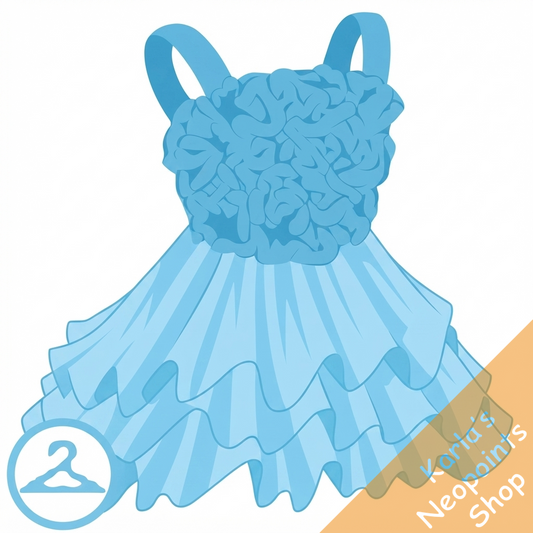 Dyeworks Blue: Pastel Rose Tulle Dress