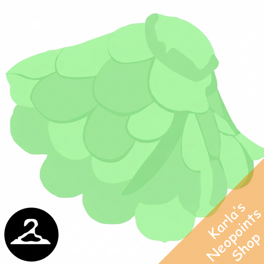 Dyeworks Mint: Sheer Scalloped Maraquan Cape