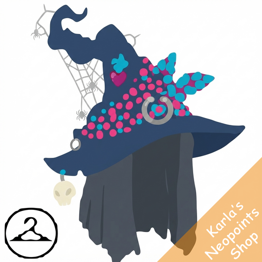 Dyeworks Blue: Decorated Witch Hat and Wig