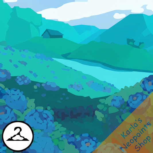 Dyeworks Blue: Pink Peony Field Background