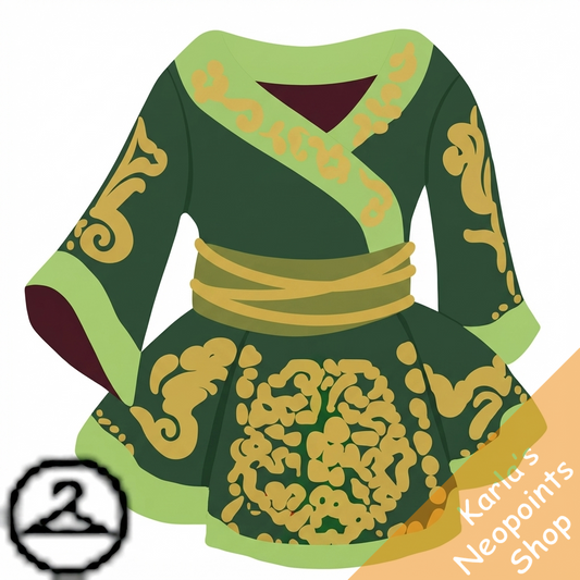 Dyeworks Green: Elaborate Ninja Dress