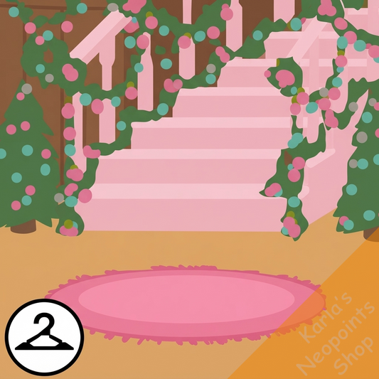 Dyeworks Pink: Holiday Staircase Background
