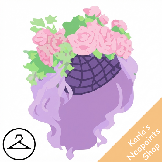 Dyeworks Lavender: Mint and Aqua Flower Wig