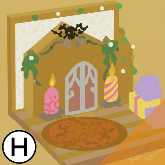 Dyeworks Yellow: Pop-Up Gothic Holiday Card Background