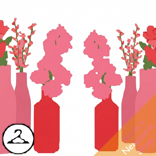 Dyeworks Red: Rose Gold Vases with Flowers