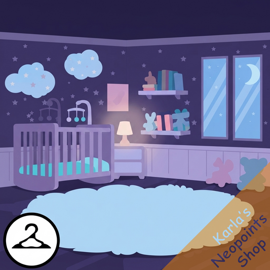 Dyeworks Blue: Nighttime Nursery Background