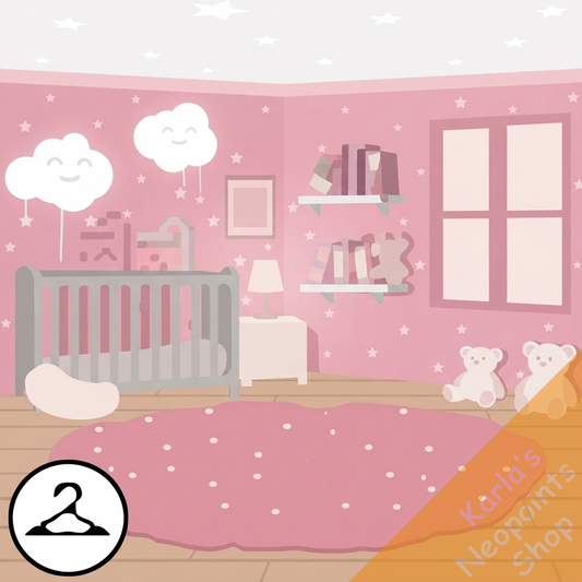 Dyeworks Pink: Nighttime Nursery Background