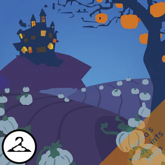 Premium Collectible: Enchanted Pumpkin Patch Background