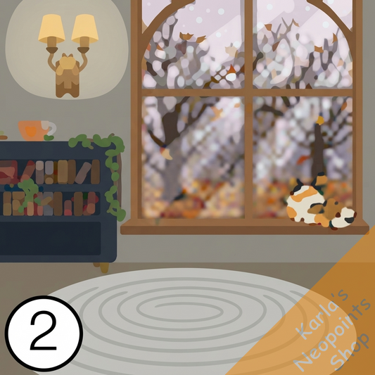 Premium Collectible: Cosy Fall Reading Room Background