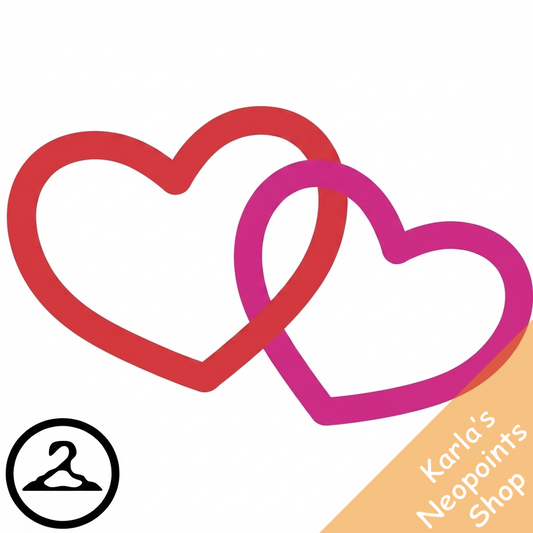 Premium Collectible: Double Hearts Neon Sign