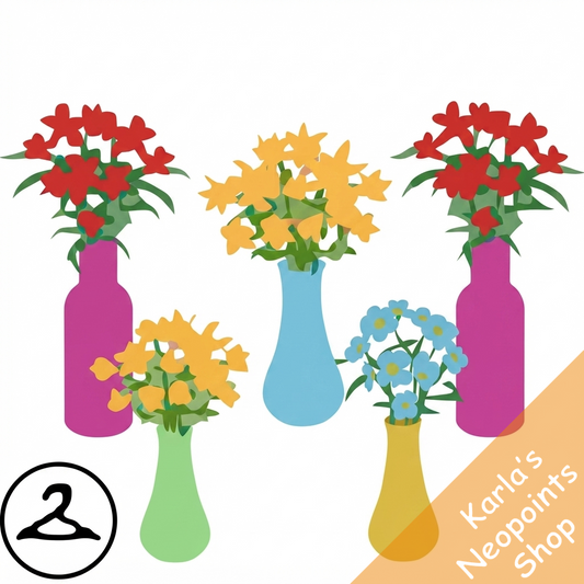 Jewel Toned Vases Foreground