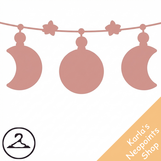 Dyeworks Rose Gold: Moon Phases Garland