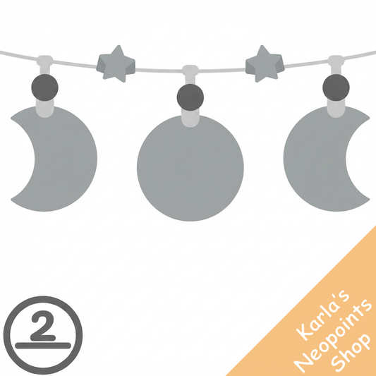 Dyeworks Silver: Moon Phases Garland