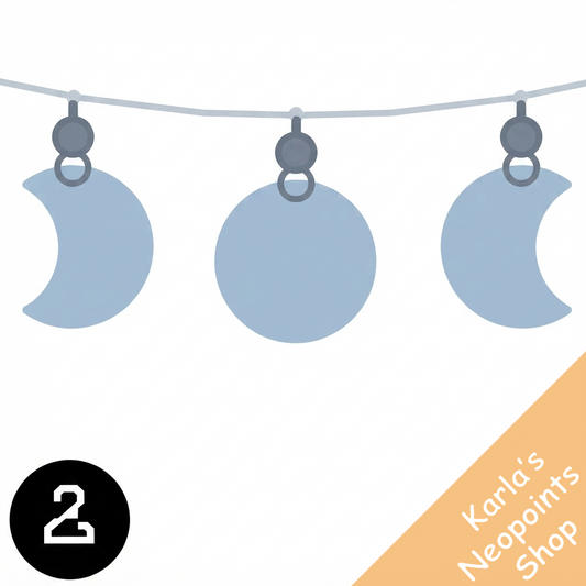 Dyeworks White: Moon Phases Garland