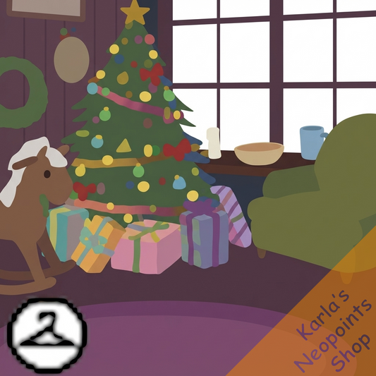 Cosy Christmas Window Background Item