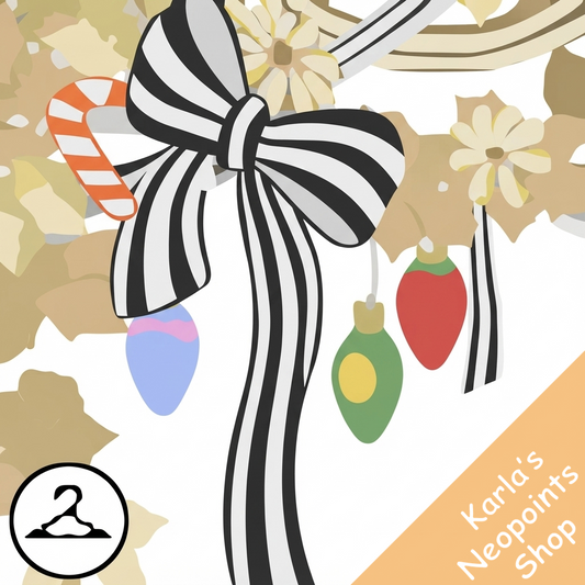 Striped Ornament Garland