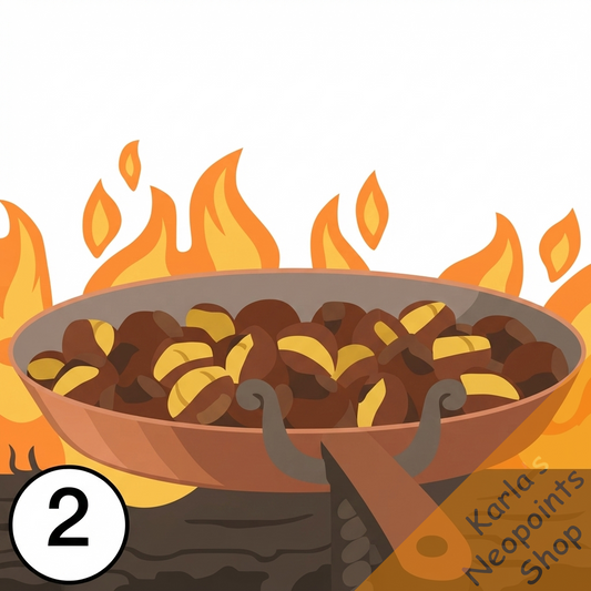 Chestnuts Roasting on An Open Fire Foreground