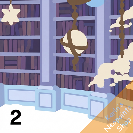 Dreamy Library of Dreams Background