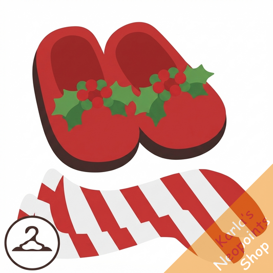 Candy Cane Stockings with Red Shoes