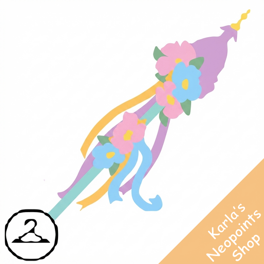 Flowery Ribbon Wand