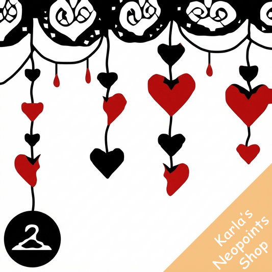 Gothic Heart Valentine Garland