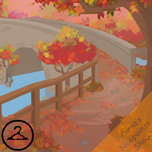 Autumn Stream Bridge Background