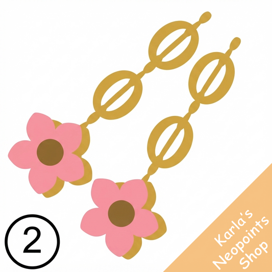 Shiny Shell Flower Earrings