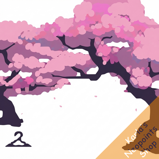 Pink Faellies in Cherry Blossom Trees Background Item