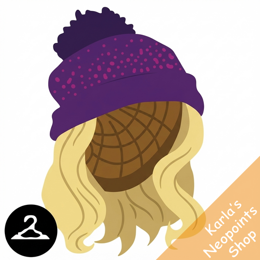 Starry Space Beanie and Blonde Wig