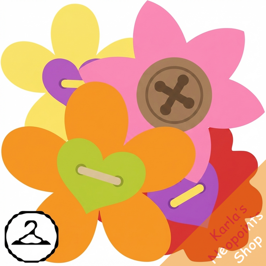 Button Flowers Foreground