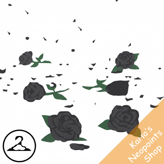 Black Rose Petal Shower