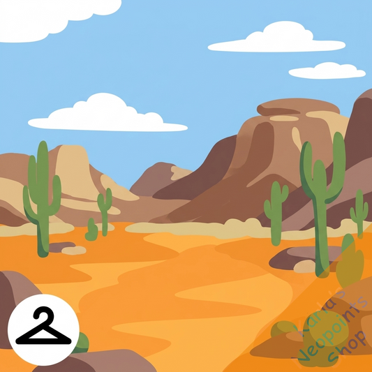 Desert Cactus and Sands Background