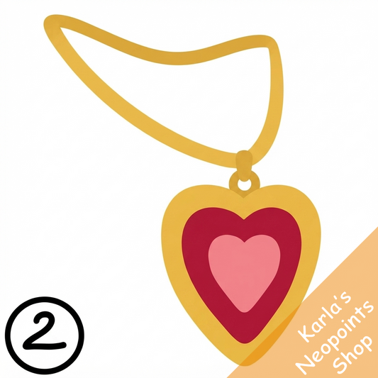 Jewelled Heart Pendant Necklace