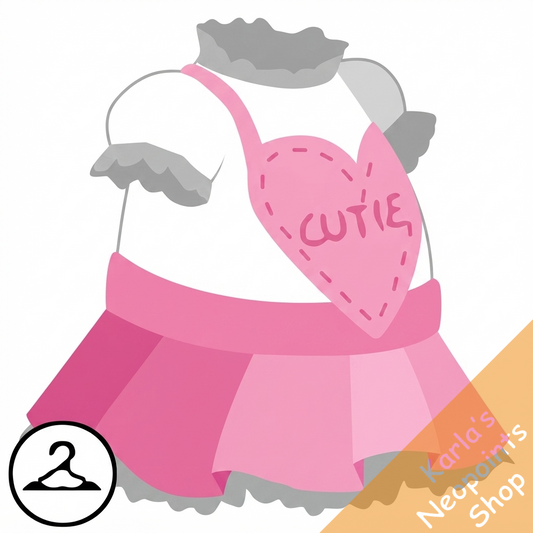 Pink Heart Overall Dress