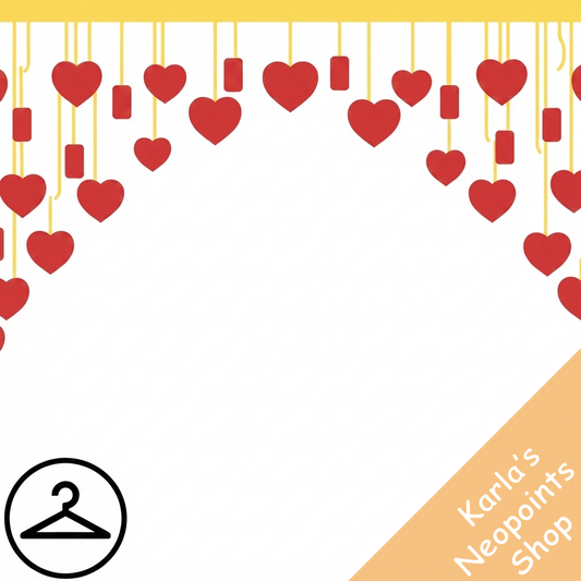 Ruby Hearts Garland