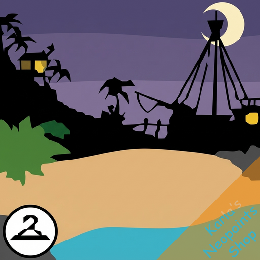 Krawk Island Silhouette Background
