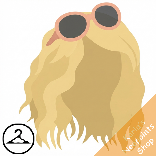 Beach Hair with Sunglasses Wig