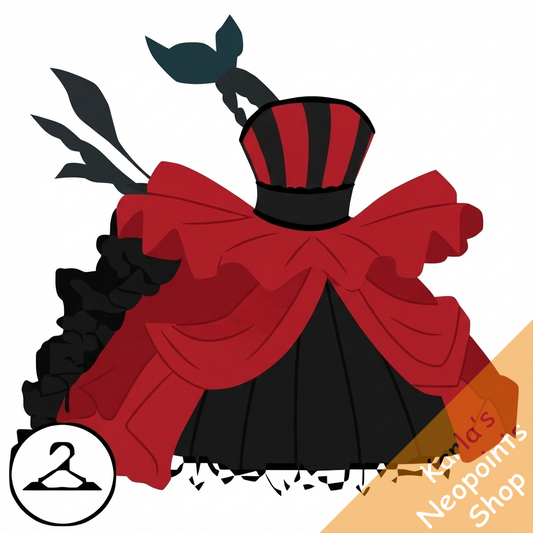 Black and Red Promenade Dress
